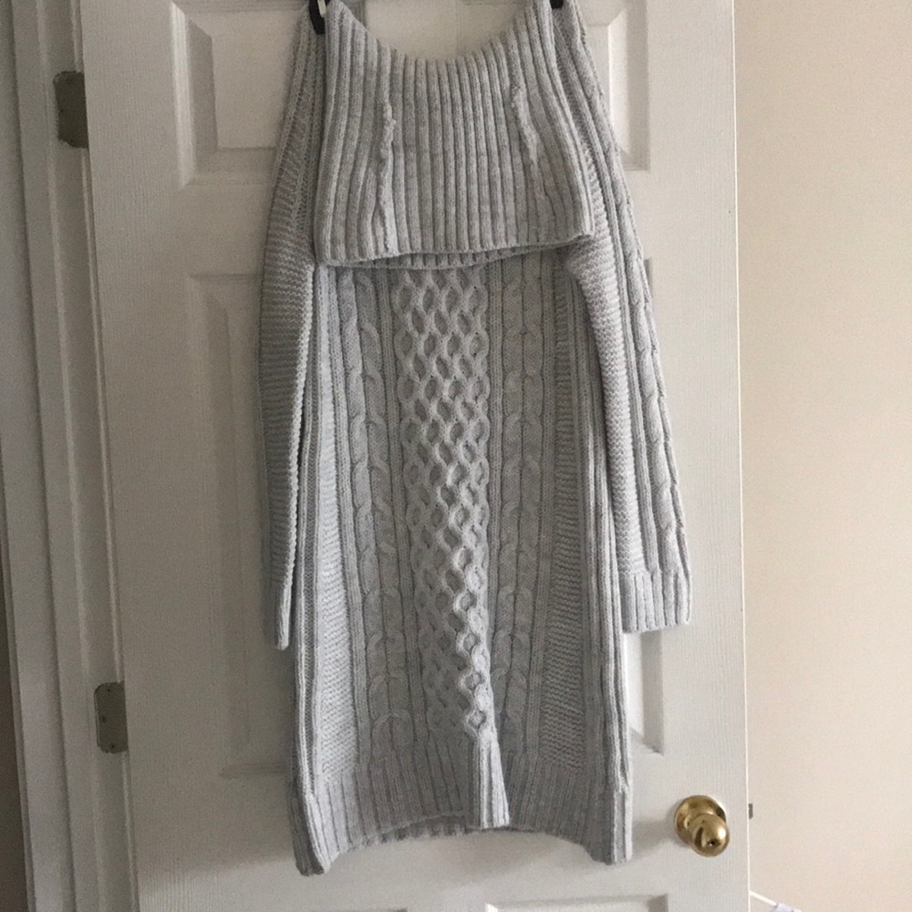 Light grey sweater dress